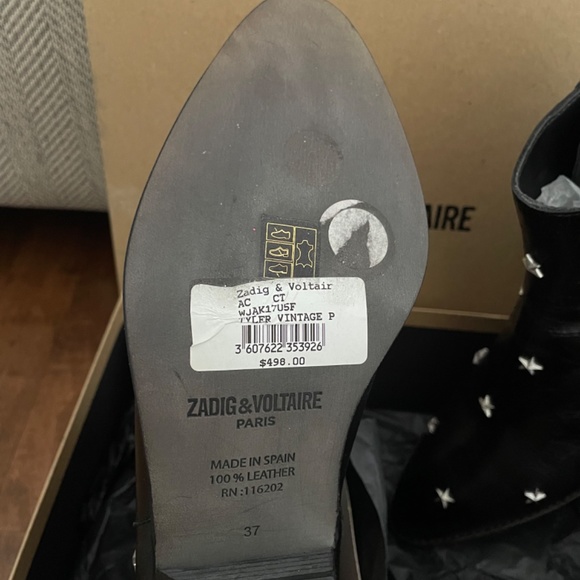 New with Tag Zadig & Voltaire black ankle boots - Picture 4 of 10